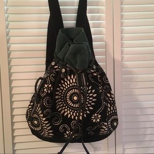 - NWOT Lucky Brand Suede and Canvas Backpack
